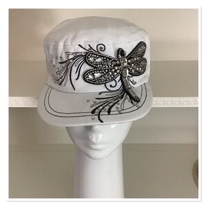 White Dragonfly Hat